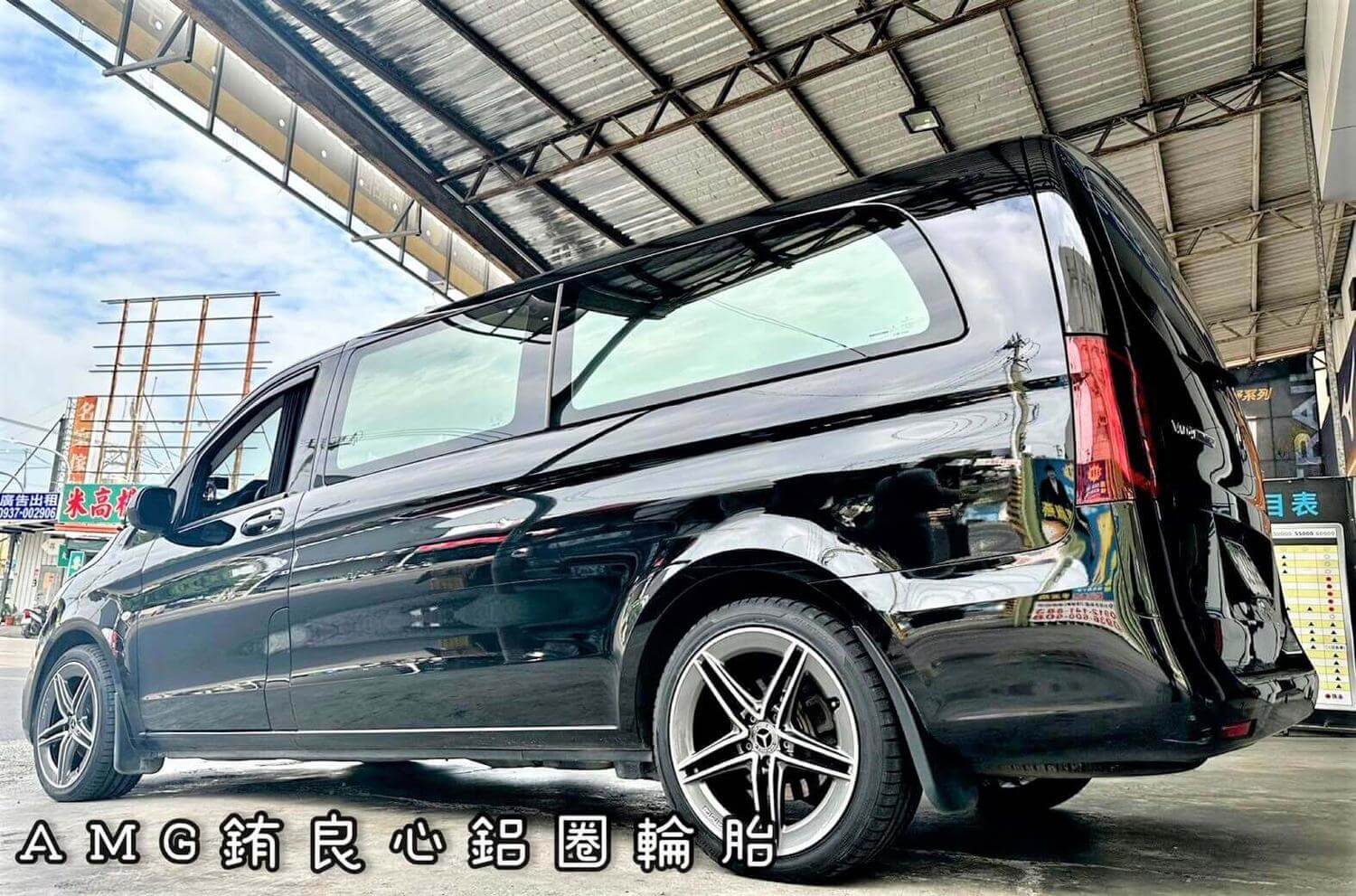 Benz V250D車主升級更換CLA45 AMG 19大框胎一套的第5張圖片