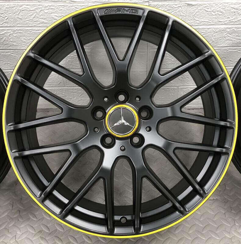 ㊣㊣㊣賓士CLA45 AMG Yellow Night edition 原廠19吋大胎框一套的第4張圖片